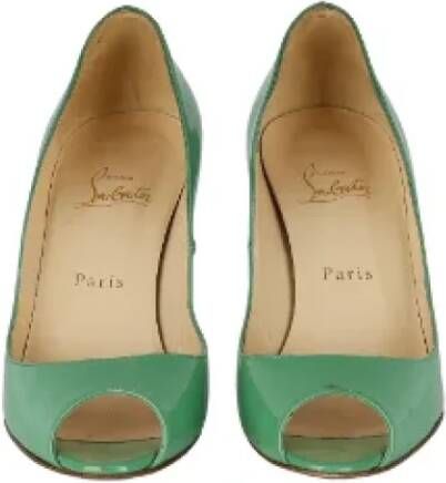 Christian Louboutin Pre-owned Leather heels Green Dames