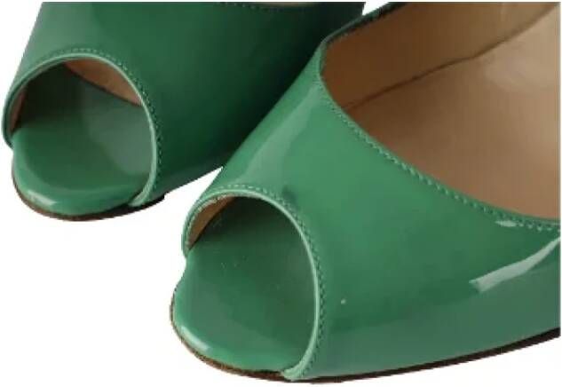 Christian Louboutin Pre-owned Leather heels Green Dames