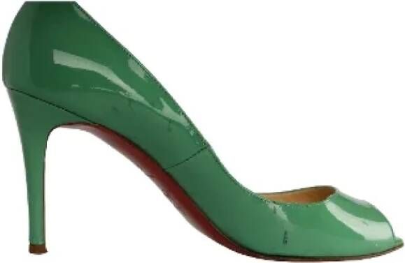 Christian Louboutin Pre-owned Leather heels Green Dames