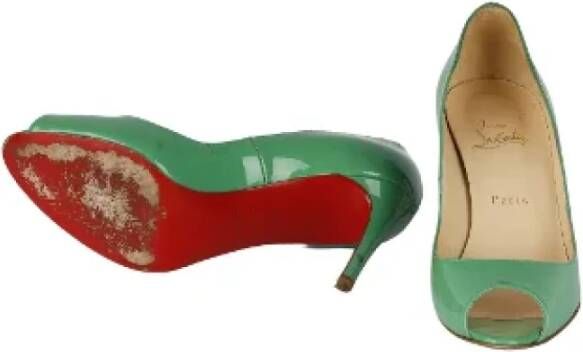 Christian Louboutin Pre-owned Leather heels Green Dames