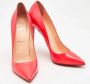 Christian Louboutin Pre-owned Leather heels Orange Dames - Thumbnail 5