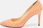 Christian Louboutin Pre-owned Leather heels Orange Dames - Thumbnail 2