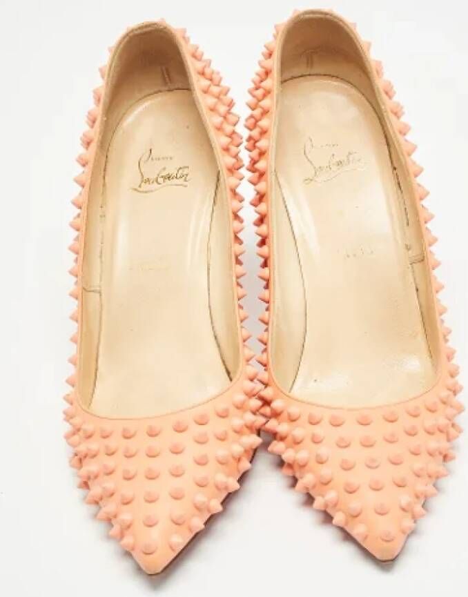 Christian Louboutin Pre-owned Leather heels Orange Dames