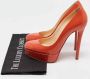 Christian Louboutin Pre-owned Leather heels Orange Dames - Thumbnail 8