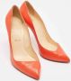 Christian Louboutin Pre-owned Leather heels Orange Dames - Thumbnail 2