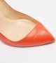 Christian Louboutin Pre-owned Leather heels Orange Dames - Thumbnail 5