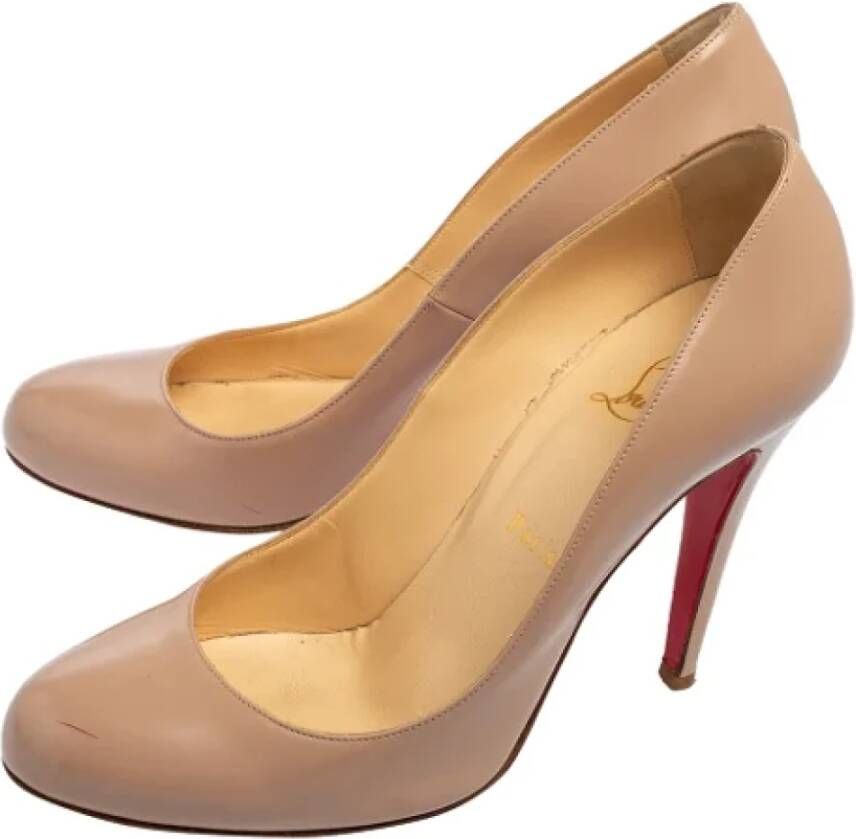 Christian Louboutin Pre-owned Leather heels Pink Dames