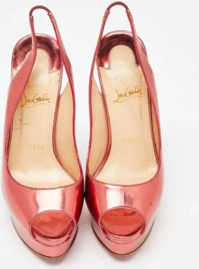 Christian Louboutin Pre-owned Leather heels Pink Dames