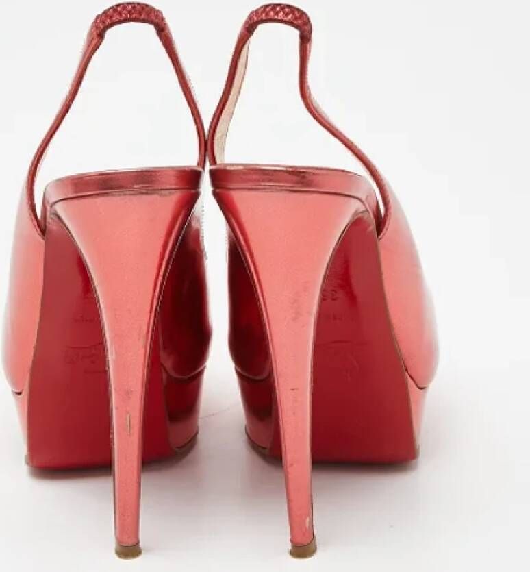 Christian Louboutin Pre-owned Leather heels Pink Dames