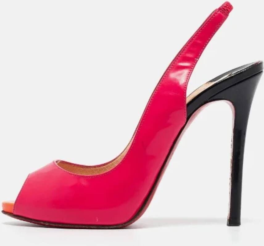 Christian Louboutin Pre-owned Leather heels Pink Dames