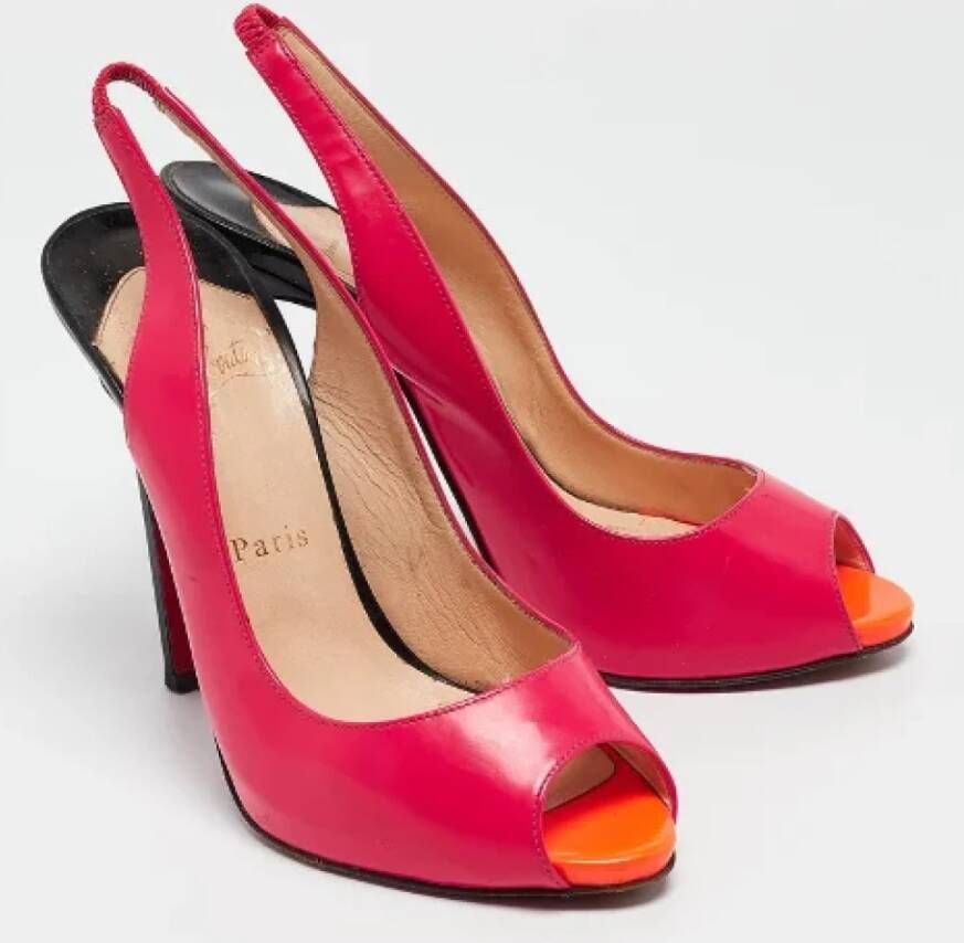 Christian Louboutin Pre-owned Leather heels Pink Dames