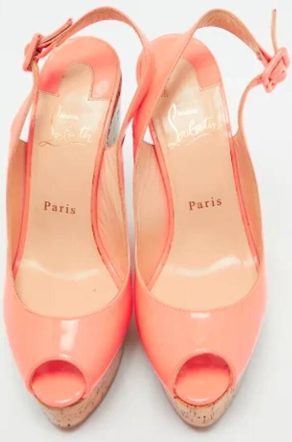 Christian Louboutin Pre-owned Leather heels Pink Dames