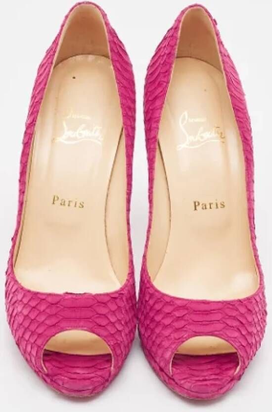 Christian Louboutin Pre-owned Leather heels Pink Dames