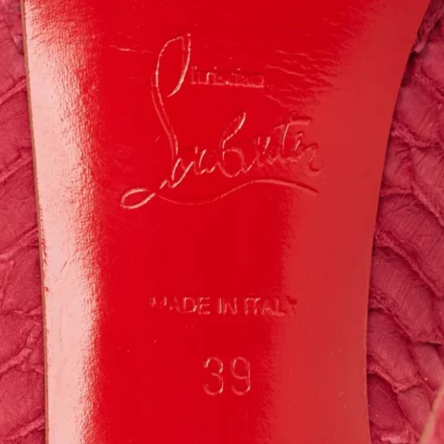 Christian Louboutin Pre-owned Leather heels Pink Dames