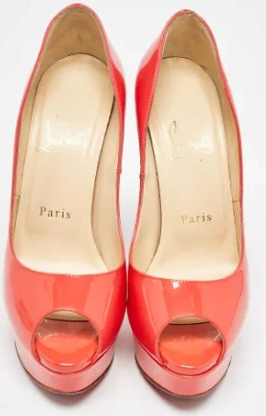 Christian Louboutin Pre-owned Leather heels Pink Dames