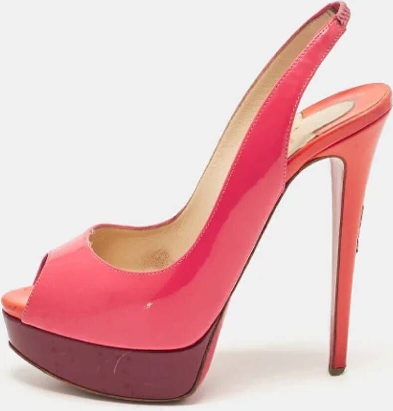 Christian Louboutin Pre-owned Leather heels Pink Dames