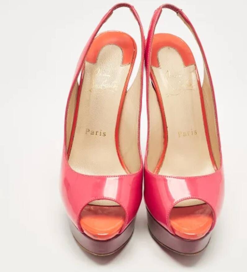 Christian Louboutin Pre-owned Leather heels Pink Dames