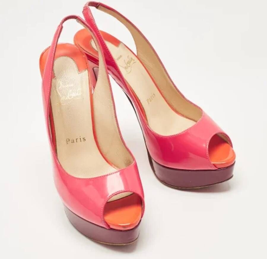 Christian Louboutin Pre-owned Leather heels Pink Dames