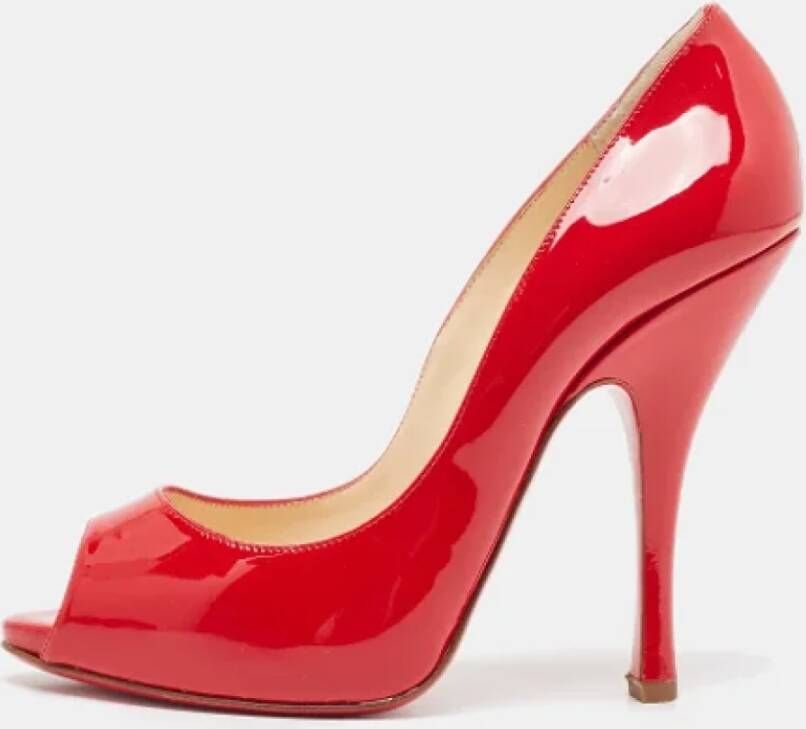 Christian Louboutin Pre-owned Leather heels Red Dames