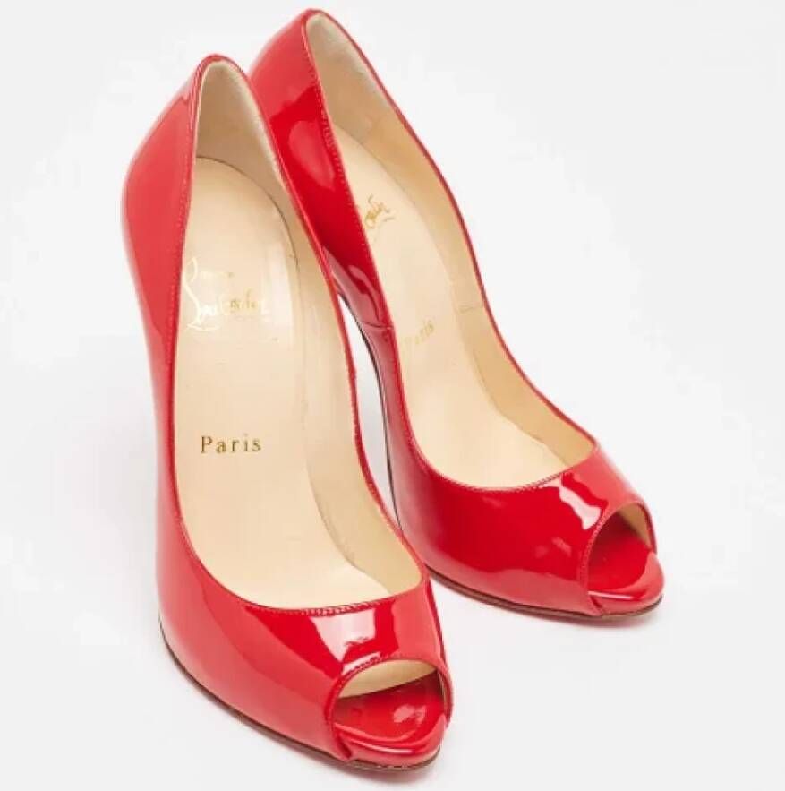 Christian Louboutin Pre-owned Leather heels Red Dames