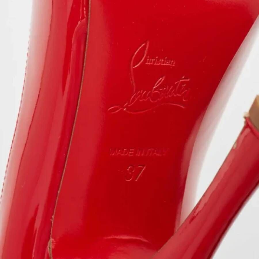 Christian Louboutin Pre-owned Leather heels Red Dames