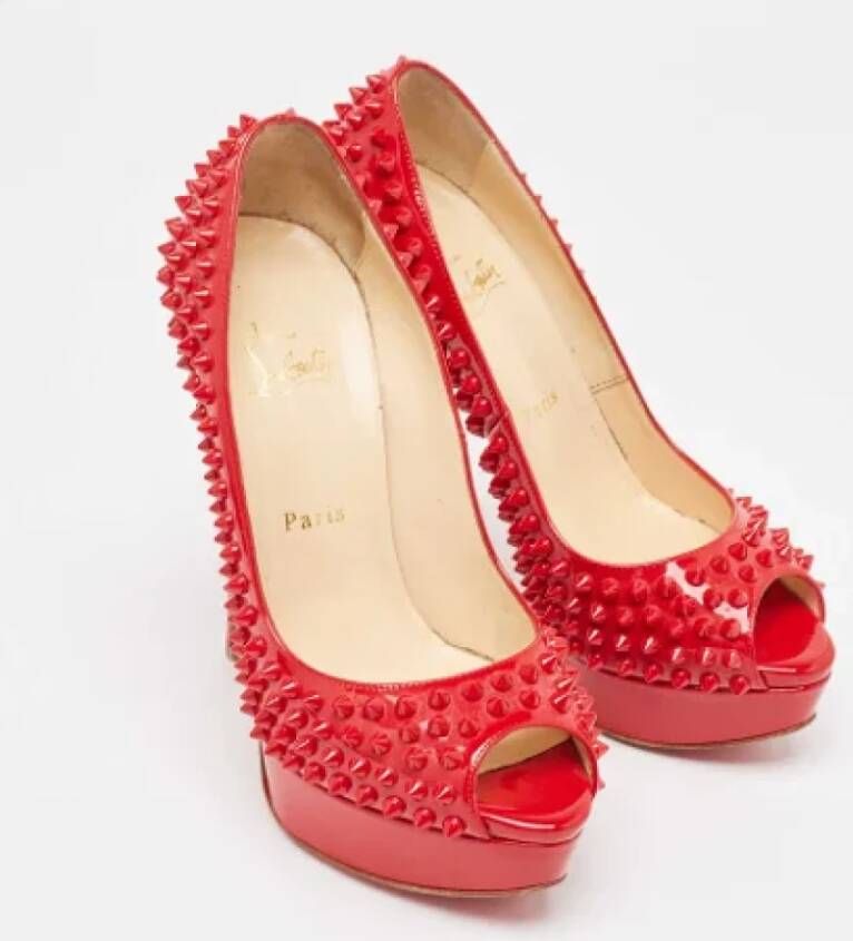 Christian Louboutin Pre-owned Leather heels Red Dames