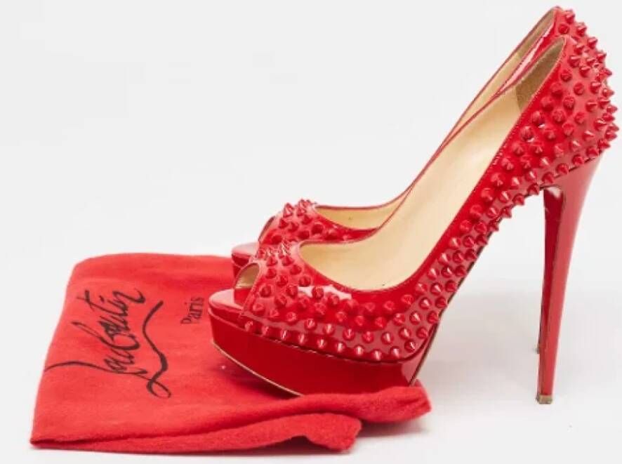 Christian Louboutin Pre-owned Leather heels Red Dames