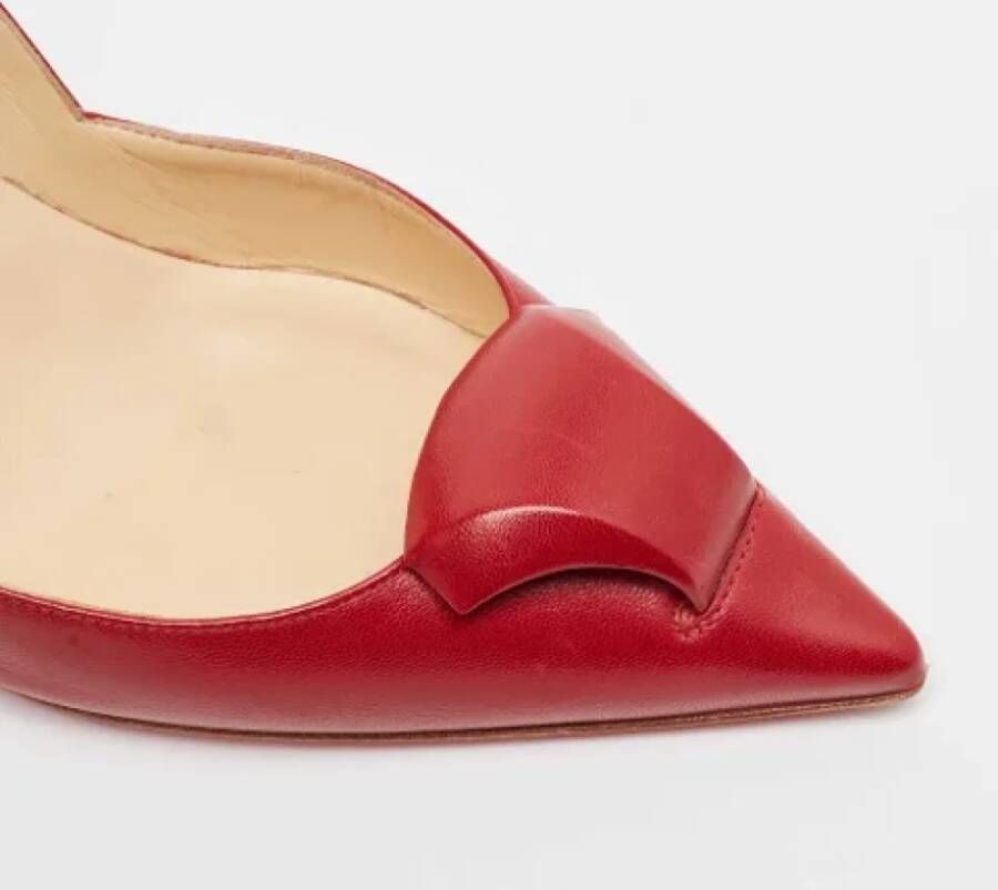 Christian Louboutin Pre-owned Leather heels Red Dames