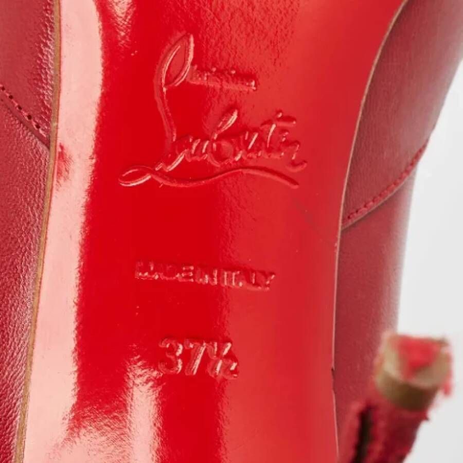 Christian Louboutin Pre-owned Leather heels Red Dames