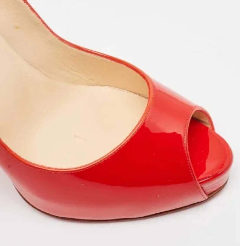 Christian Louboutin Pre-owned Leather heels Red Dames