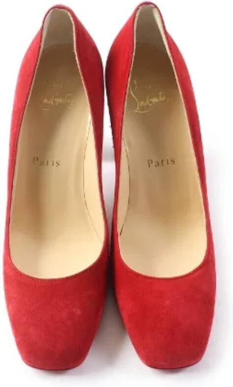 Christian Louboutin Pre-owned Leather heels Red Dames