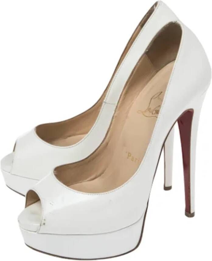 Christian Louboutin Pre-owned Leather heels White Dames