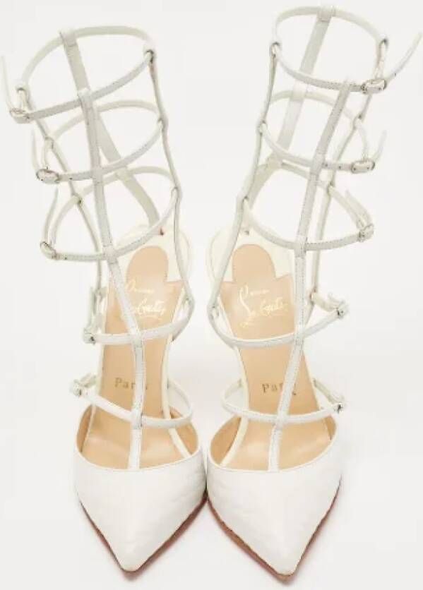 Christian Louboutin Pre-owned Leather heels White Dames