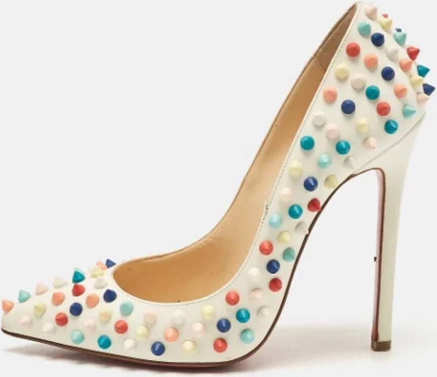 Christian Louboutin Pre-owned Leather heels White Dames