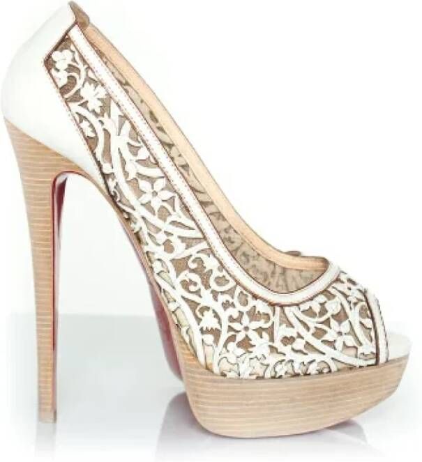 Christian Louboutin Pre-owned Leather heels White Dames