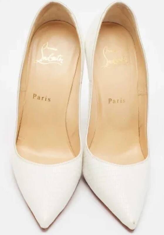 Christian Louboutin Pre-owned Leather heels White Dames