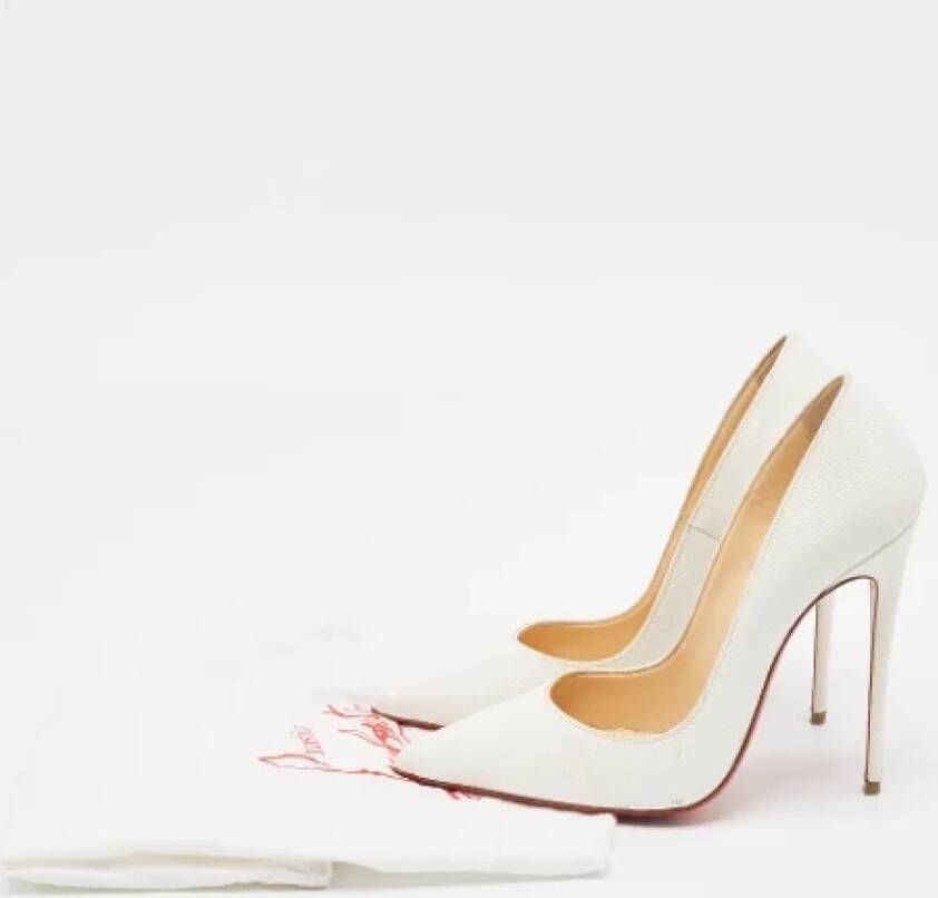 Christian Louboutin Pre-owned Leather heels White Dames