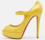 Christian Louboutin Pre-owned Leather heels Yellow Dames - Thumbnail 2