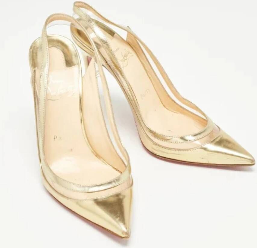 Christian Louboutin Pre-owned Leather heels Yellow Dames