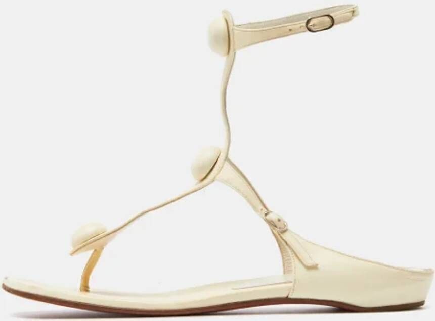 Christian Louboutin Pre-owned Leather sandals Beige Dames