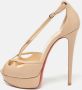 Christian Louboutin Pre-owned Leather sandals Beige Dames - Thumbnail 2