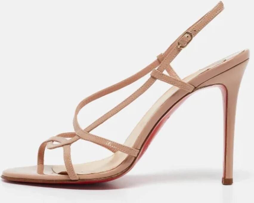 Christian Louboutin Pre-owned Leather sandals Beige Dames