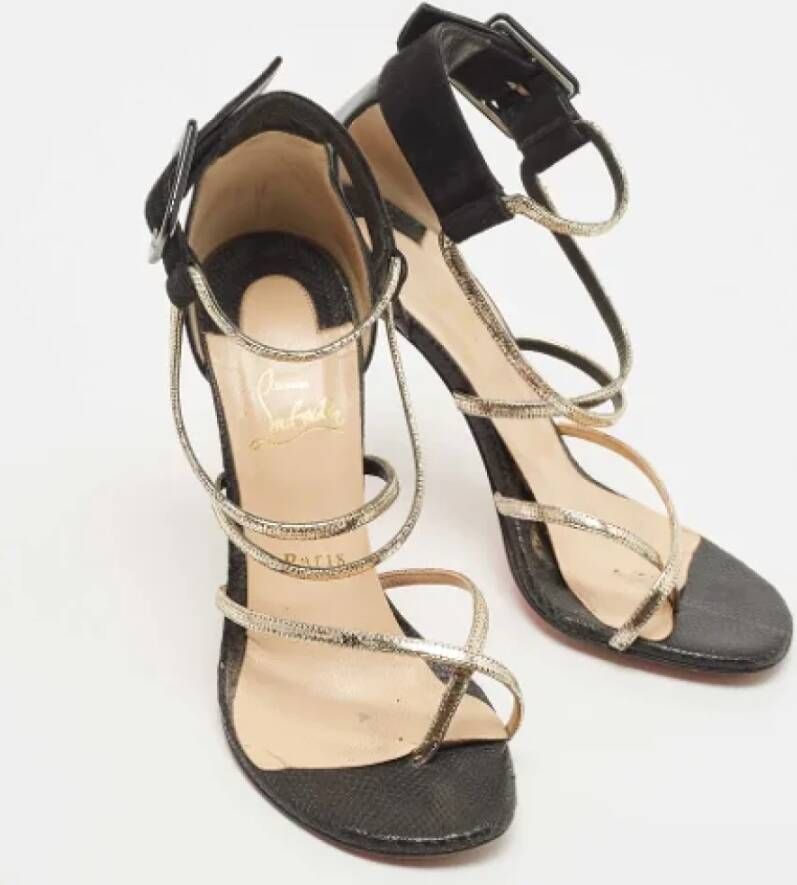 Christian Louboutin Pre-owned Leather sandals Black Dames