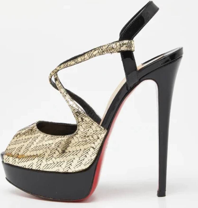 Christian Louboutin Pre-owned Leather sandals Black Dames