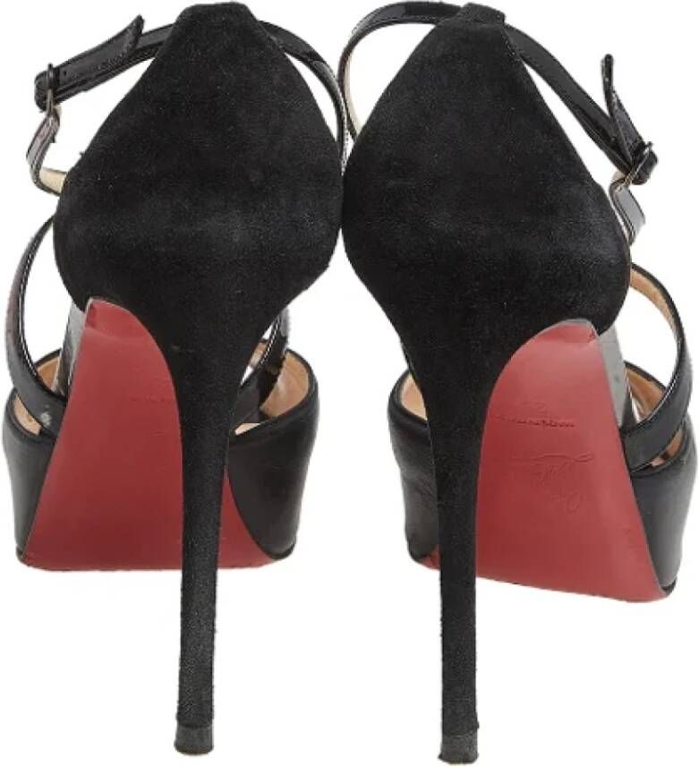 Christian Louboutin Pre-owned Leather sandals Black Dames