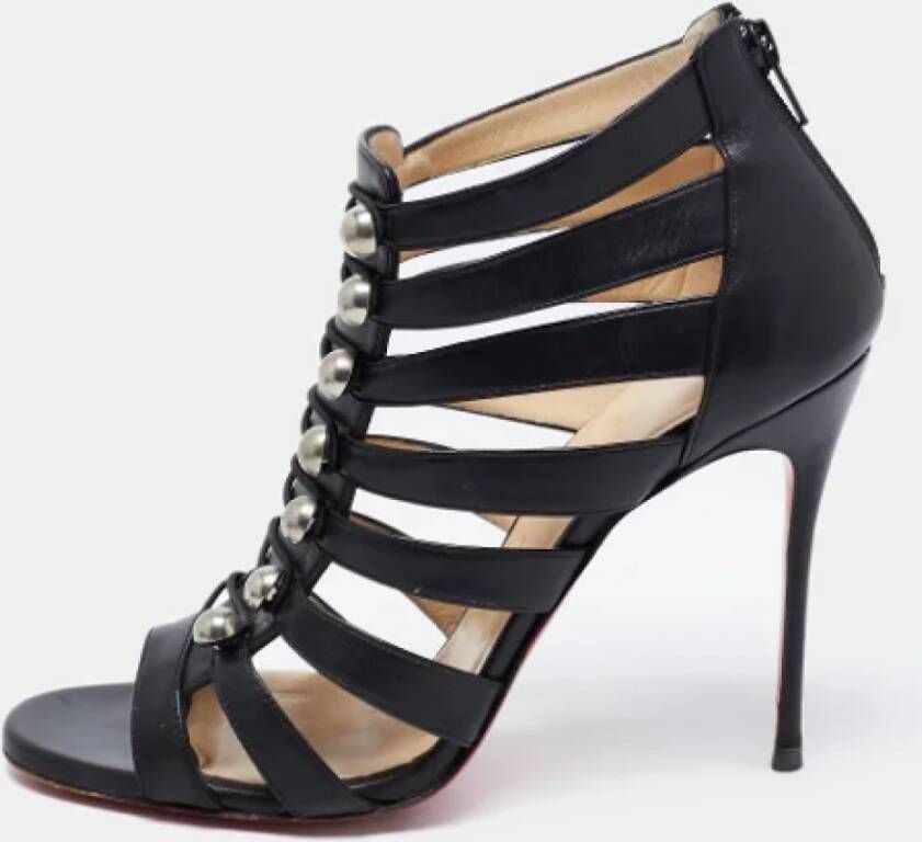 Christian Louboutin Pre-owned Leather sandals Black Dames