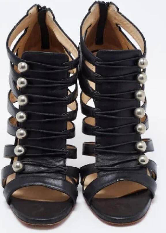 Christian Louboutin Pre-owned Leather sandals Black Dames