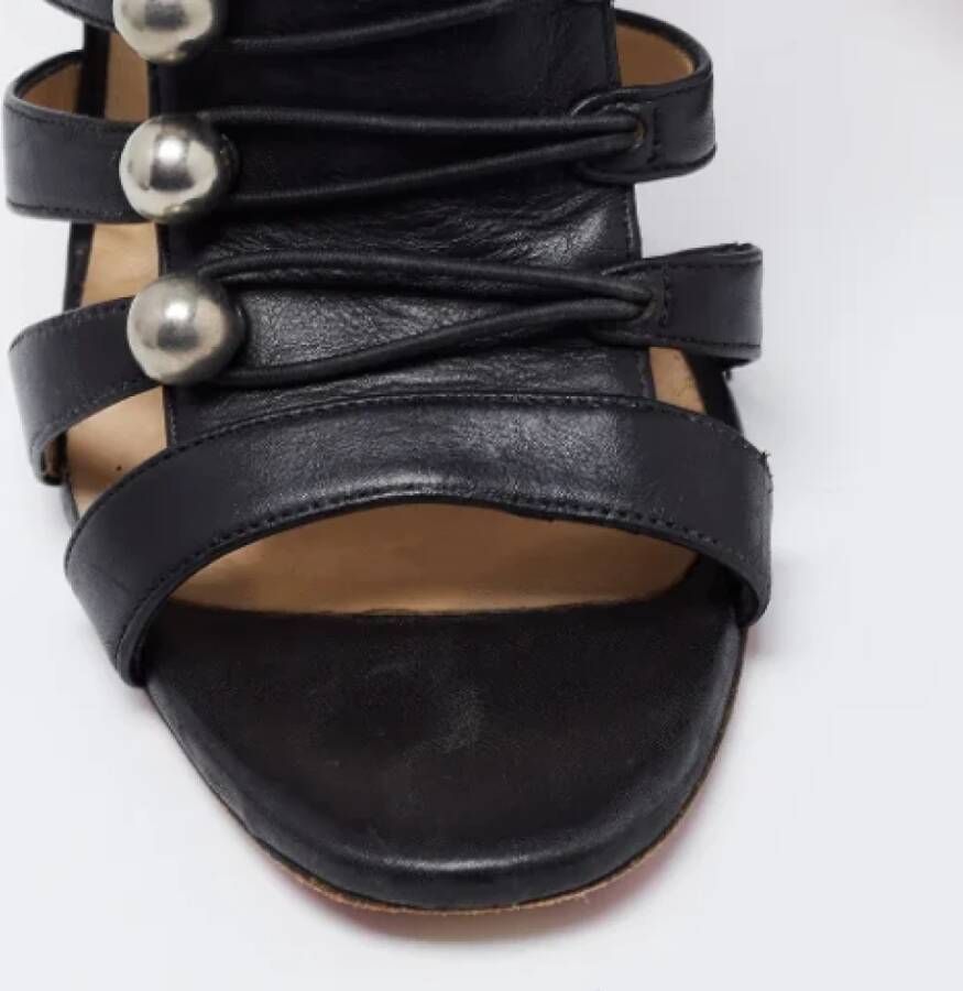 Christian Louboutin Pre-owned Leather sandals Black Dames