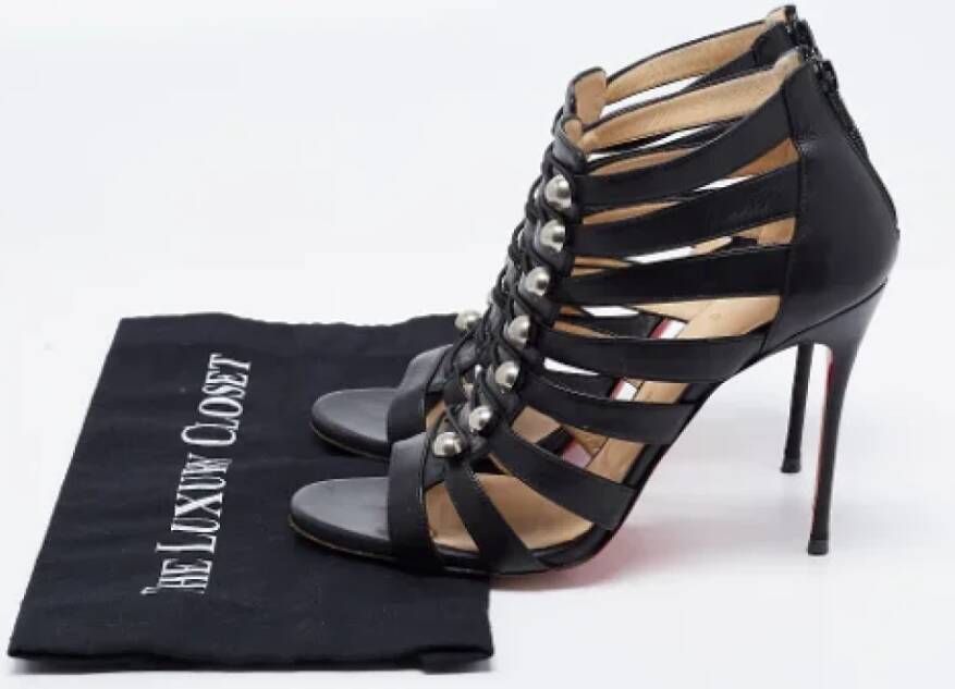 Christian Louboutin Pre-owned Leather sandals Black Dames