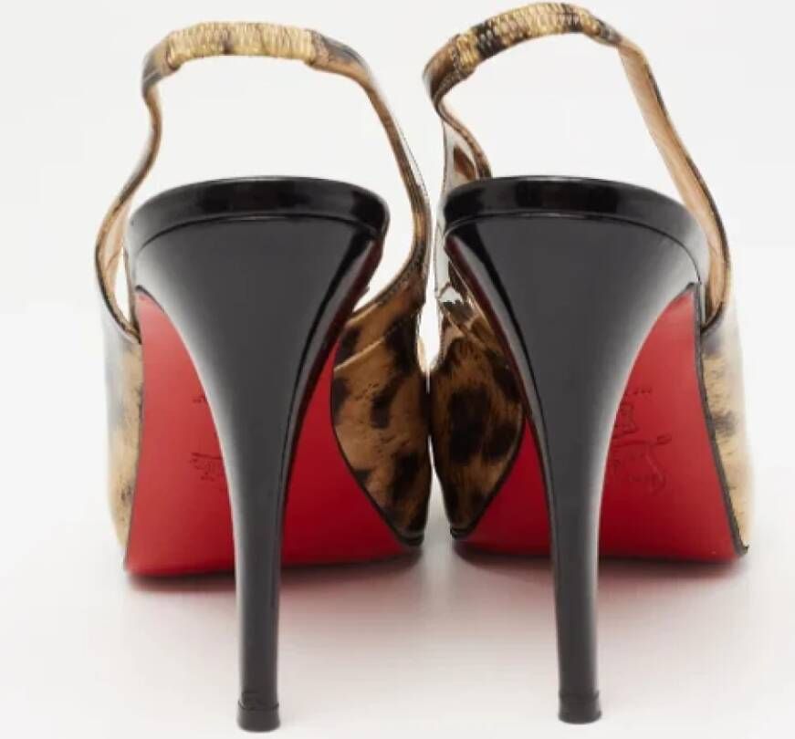 Christian Louboutin Pre-owned Leather sandals Black Dames